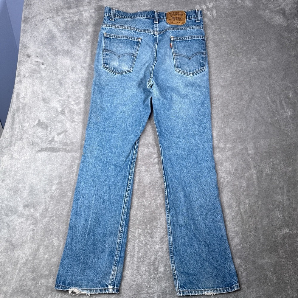 Vintage Levis Jeans Men 34x32 Fits 32x32 Orange Tab 517 Bootcut Made in USA 80s